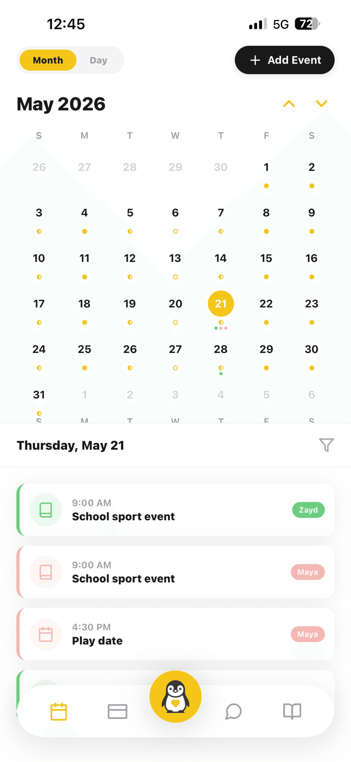 Shared calendar.